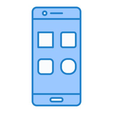 Akıllı telefon. Web simgesi basit illüstrasyon