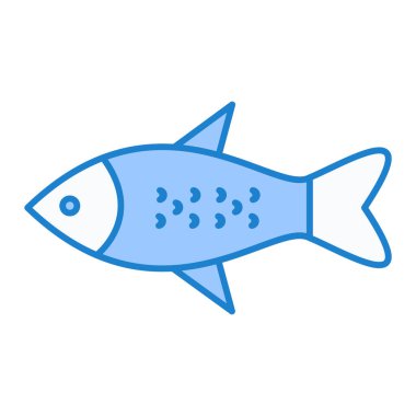 balık simgesi vektör illüstrasyonu