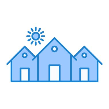 evler ikon vektör illüstrasyonu