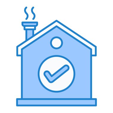 Bir ev simgesinin vektör illüstrasyonu