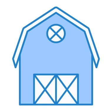 Ahır. Web simgesi basit illüstrasyon
