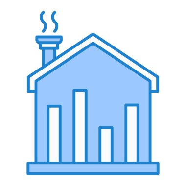 Bir ev simgesinin vektör illüstrasyonu