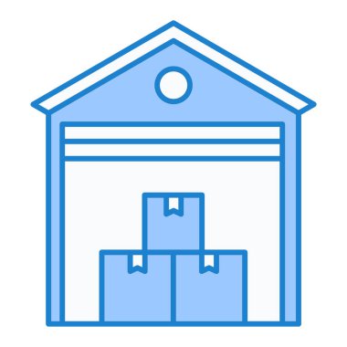 dağıtım kamyonu ikonu vektör çizimi tasarımı