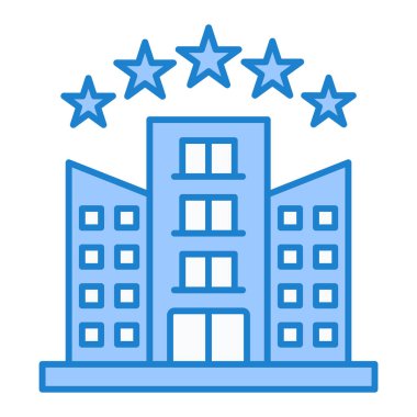 Otel simgesi vektör illüstrasyonu