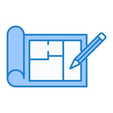 Yapı ve yapı simgesinin vektör illüstrasyonu