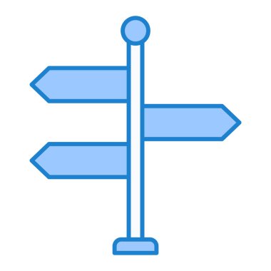 Mavi işaret simgesinin vektör illüstrasyonu