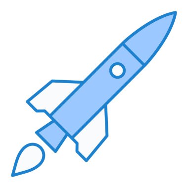 roket ikonu vektör illüstrasyonu