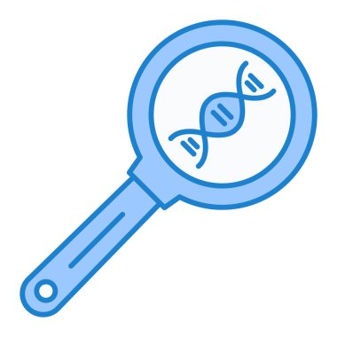 DNA ikon vektörü. İnce çizgi işareti. izole edilmiş sınır sembolü çizimi