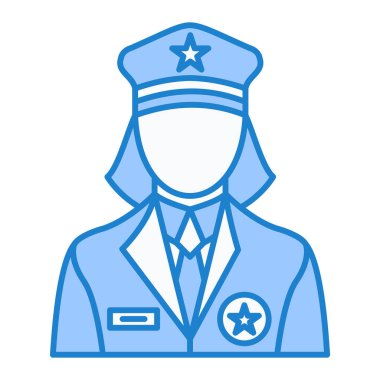 Polis memuru ikon vektör çizimi tasarımı