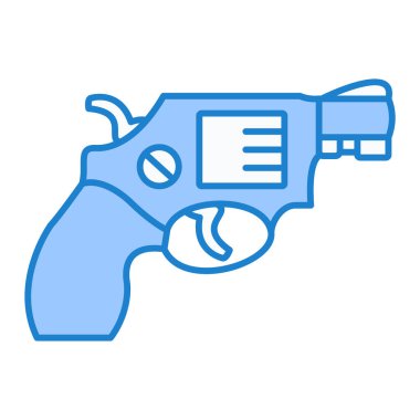 Çizgi film tarzında silah simgesi web için izole edilmiş vektör çizimi