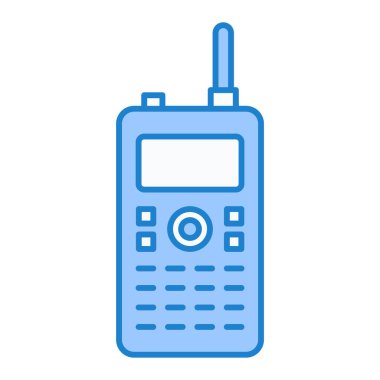 cep telefonu simgesi. ana hatlı radyo aygıtı vektör illüstrasyon piktogramı. beyaz arkaplanda izole