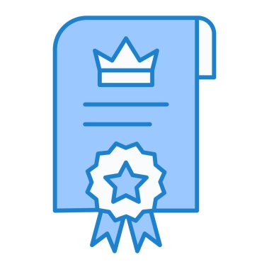 Sertifika ikonu vektör illüstrasyonu