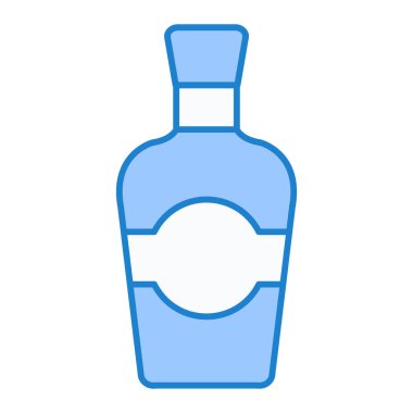 Şişe ikonu vektörü. İnce çizgi işareti. izole edilmiş sınır sembolü çizimi