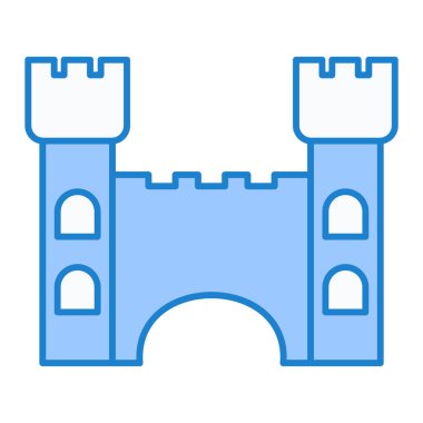 Kale kule simgesi. vektör çizim