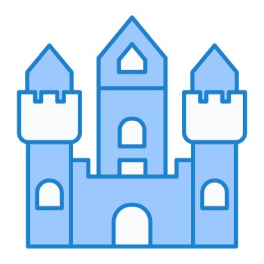 Şato. Web simgesi basit illüstrasyon