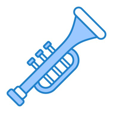 Trompet. Web simgesi basit illüstrasyon