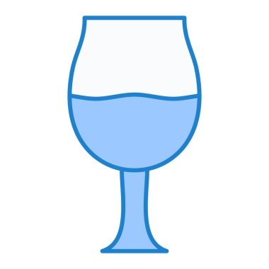 şarap cam ikonu vektör illüstrasyonu