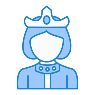 Şapka ikonlu kadın. Web için İsa vektör simgelerinin özet çizimi