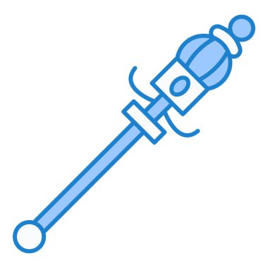 Kılıç simgesi. Web sunucusu düz vektör çizimi. izole edilmiş sınır