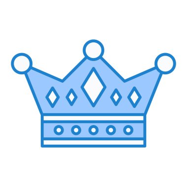 Taç ikonu. Web için kral vektör simgelerinin özet çizimi
