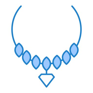 Kolyeli kolye, vektör illüstrasyonu