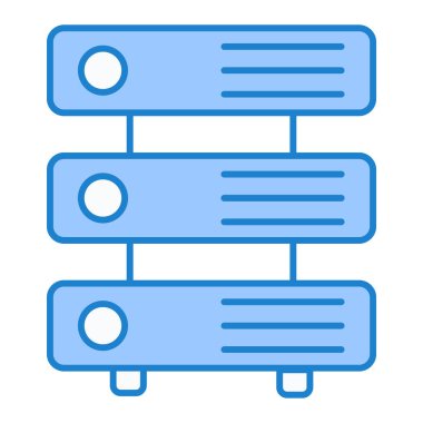 veritabanı. Web simgesi basit illüstrasyon
