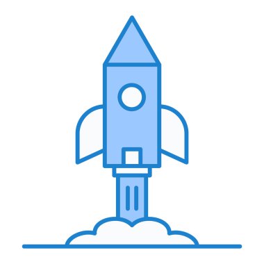 roket fırlatma simgesi vektör çizimi