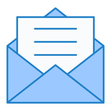 Mesaj var. Web simgesi basit illüstrasyon