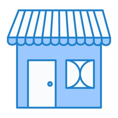 Dükkan. Web simgesi basit illüstrasyon