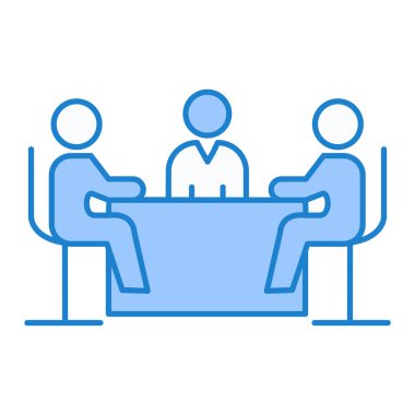 İş ekibi dizüstü bilgisayar, vektör illüstrasyonu üzerinde çalışıyor