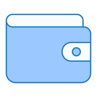 Cüzdan ikonu. Web için basit kredi kartı vektör simgeleri çizimi