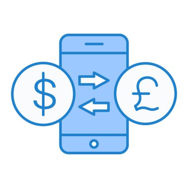 dolar ve para vektör illüstrasyon tasarımlı akıllı telefon