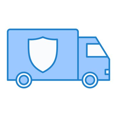 dağıtım kamyonu ikonu vektör çizimi tasarımı