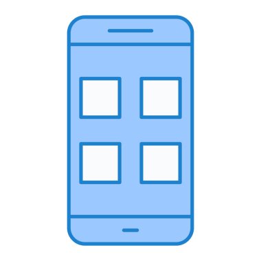 Akıllı telefon. Web simgesi basit illüstrasyon