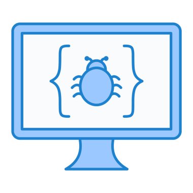 Virüs Web simgesi vektör illüstrasyonu