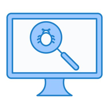 bilgisayar monitörü Büyüteç vektör çizim tasarım ile