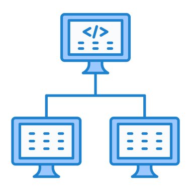 Bilgisayar simge vektörünü görüntüler. İnce çizgi işareti. izole edilmiş sınır sembolü çizimi