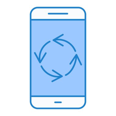 Oklu akıllı telefon, vektör illüstrasyonu