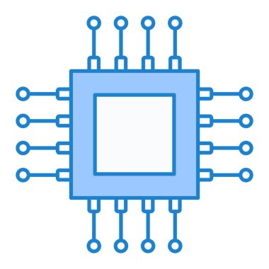 çip vektörü ince çizgi simgesi