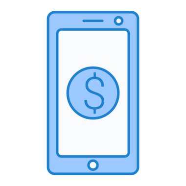 mobil bankacılık simgesi vektör illüstrasyonu