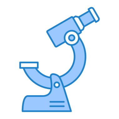 Mikroskop simgesi. Tıbbi laboratuvar vektör sembolünü özetle. Basit renk tasarımı.