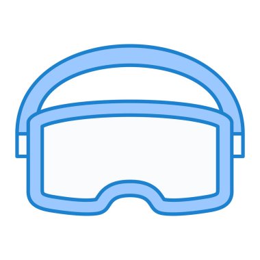 Dalış maskesi simgesi. Web için şnorkel vektör simgelerinin özet çizimi