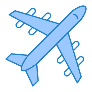 uçak ikonu vektör illüstrasyonu