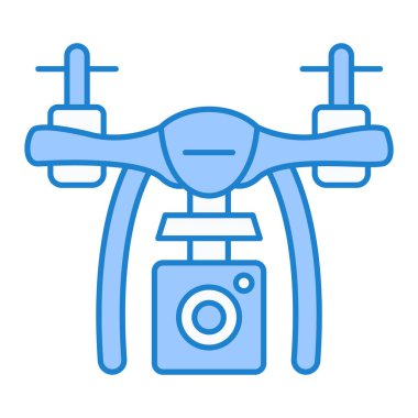 İHA kamera simgesi. Web için helikopter vektör simgelerinin basit çizimi