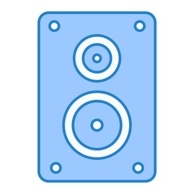 Modern müzik hoparlörü simgesinin vektör çizimi