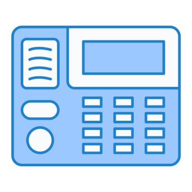 Hesap makinesi simgesi. Ağ için basit ATM makine vektör simgeleri çizimi