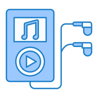 müzik çalıcı simgesi vektör illüstrasyon tasarımı