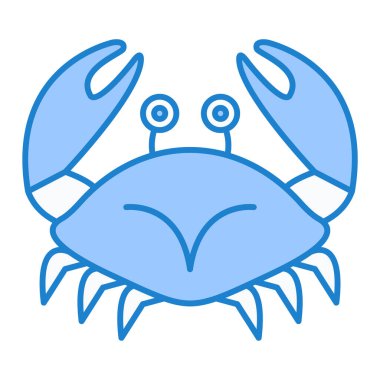 Yengeç simgesi vektör illüstrasyonu