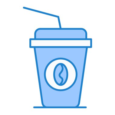 Kahve fincanı ikon vektörü. İzometrik çizgi işareti. izole edilmiş sınır sembolü çizimi