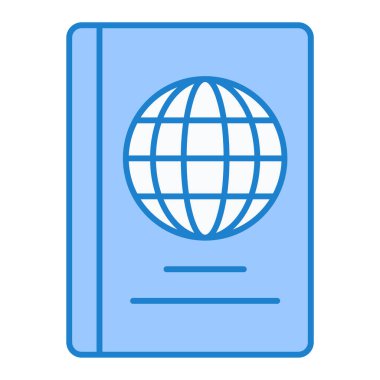 Pasaport ikonu vektör illüstrasyonu